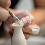 Yuta Segawa working in his studio in London 2019